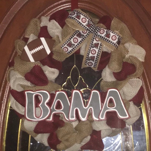 Alabama Wreath, Bama, Football Wreath, Alabama Decor