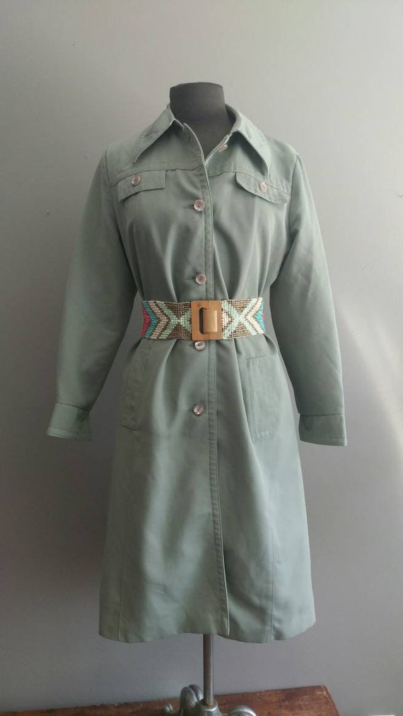 Vintage Raincoat Green Raincoat Forecaster of Bost