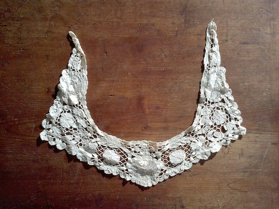 White Lace Vintage Lace Collar Brussels Point D'An