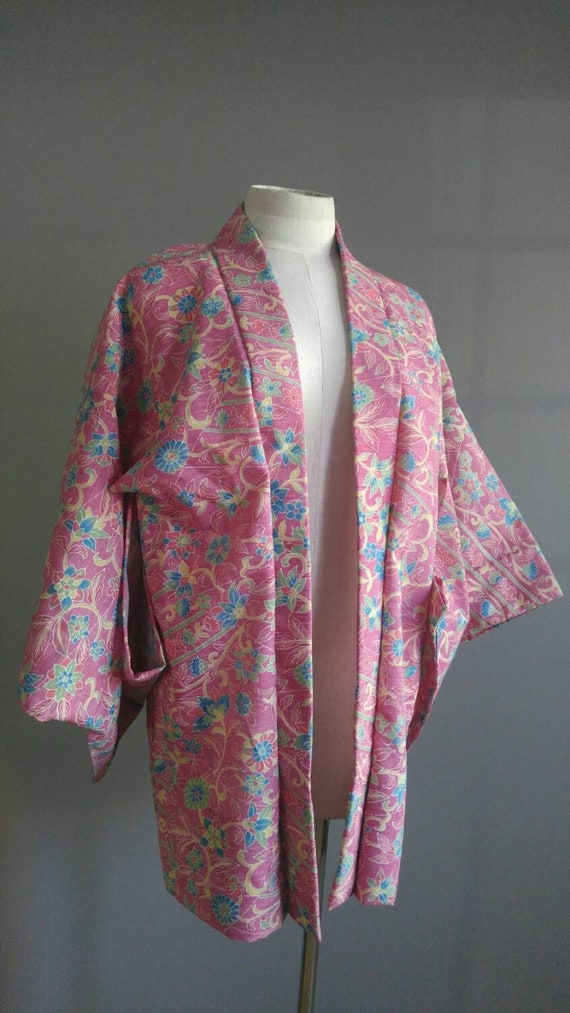 Vintage Haori Jacket Floral Kimono Japanese Haori Wool Kimono | Etsy