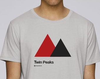 Picks Red&Black  Organic Tshirt Twin Peaks Tribute David Lynch Minimal Design