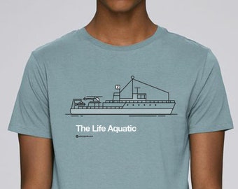 The Life Aquatic with Steve Zissou Wes Anderson Camiseta Unisex T-Shirt Movie All sizes Tenenbaum T shirt Tee Bill Murray Tenenbaum