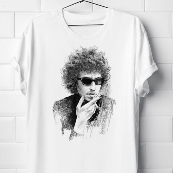 Bob Dylan Tee Tshirt T-Shirt UNISEX classic rock vintage hipster stylish gift for Djs music streetwear poet Camiseta