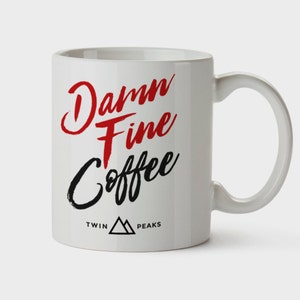 Exclusive Twin Peaks Illustration Mug - David Lynch Mug Damn Fine Coffee Hipster Laura Palmer TV Cult Gift Series