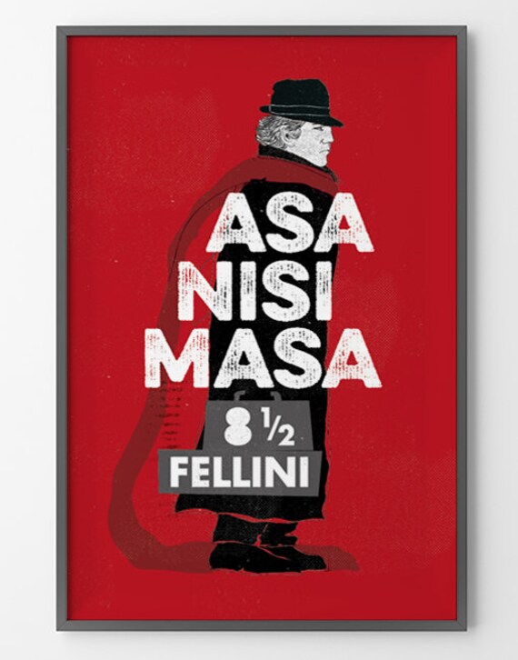 Poster Fellini 8 1 2 Etsy