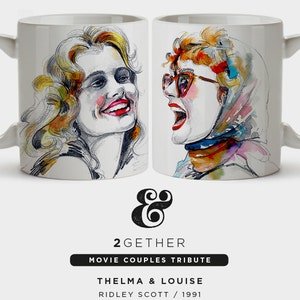 Pack 2 Mugs-Pack 2 cups-THELMA & LOUISE couple gift Love couple gifts best friends best friend gift movie Mug couples Friendship image 1