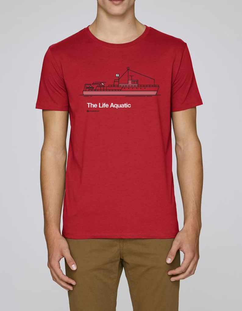 The Life Aquatic with Steve Zissou Wes Anderson Camiseta Unisex T-Shirt Movie All sizes Tenenbaum T shirt Tee Bill Murray Tenenbaum imagen 2