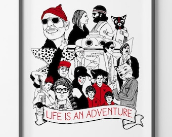 Poster Universo Wes Anderson - Life is an Adventure