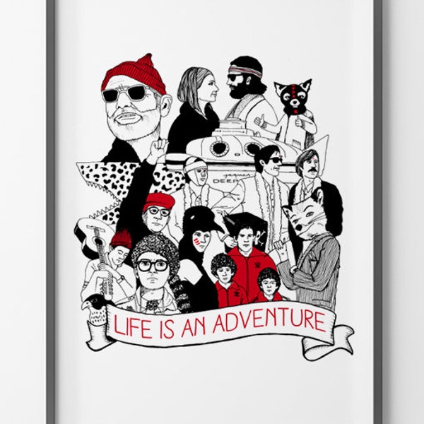 Poster Universo Wes Anderson - Life is an Adventure