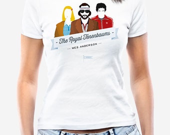 The Royal Tenenbaums - Wes Anderson Camiseta Unisex T-Shirt Movie  - White or Grey - All sizes
