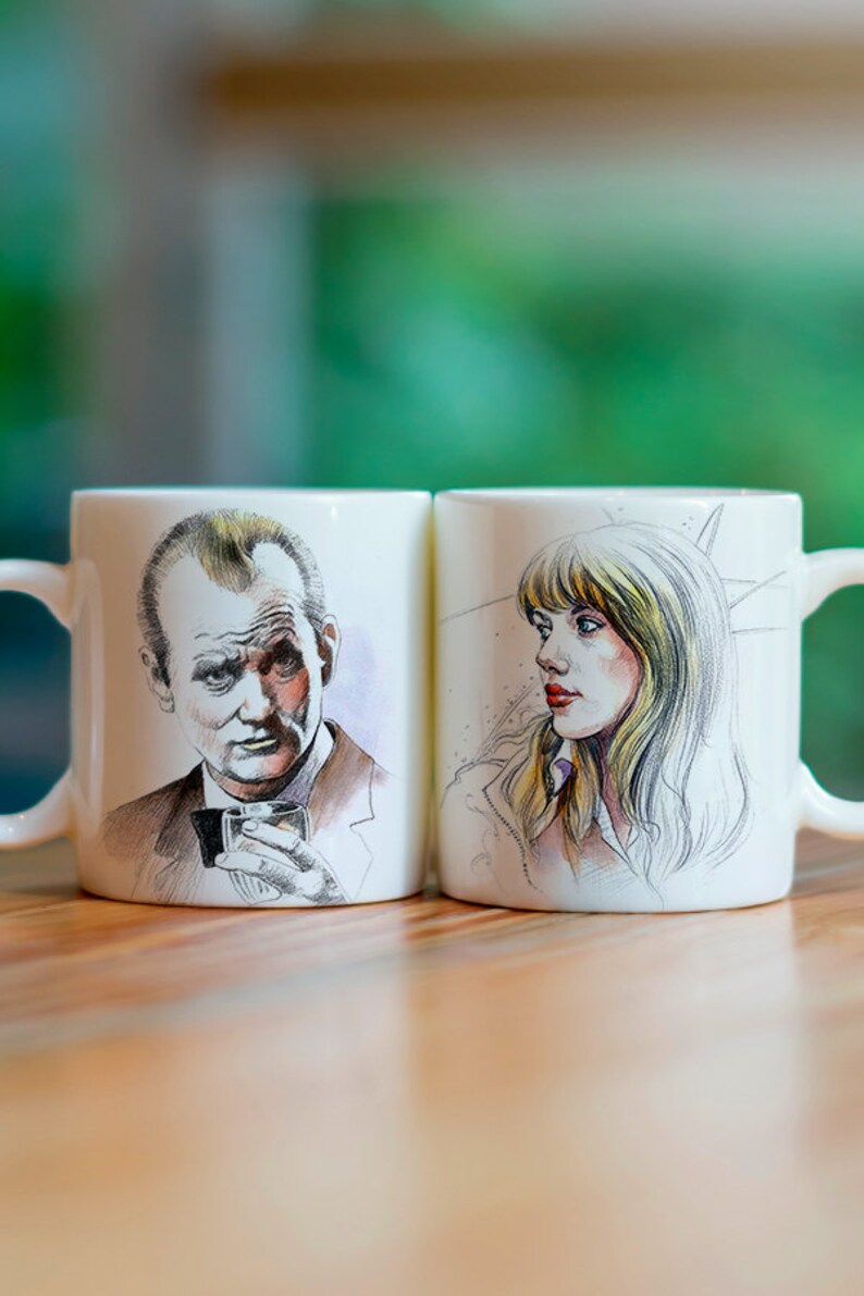 Tazas Lost in Translation Scartlett Johanson Bill Murray Mug Couple Pareja Gift Regalo Movie Cine Sophia Coppola Indie Hipster image 4