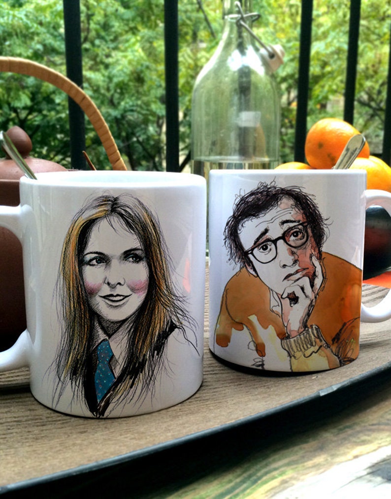 Pack 2 cups Woody Allen Diane Keaton image 1