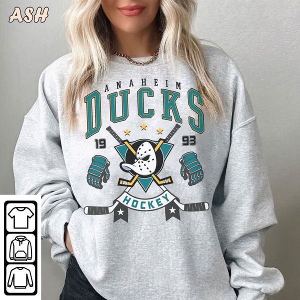 Vintage 90s Anaheim Ducks Sweatshirt, Crewneck Anaheim Hockey Sweatshirt, Vintage NHL Shirt,Jersey Hockey Gift For Christmas, Best Gift Ever