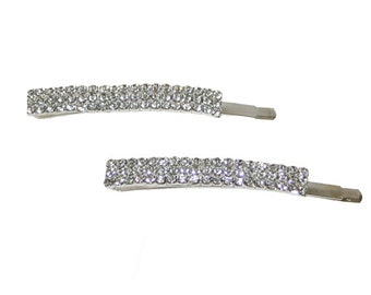Clear Rhinestone Gold Crystal Hair Bobby Pins Sweet 16 Wedding Etsy