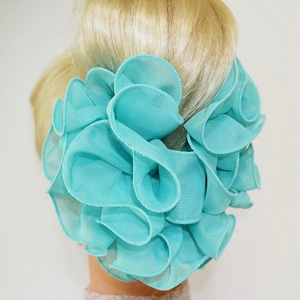 Chiffon Bow Jaw Clip: Medium 6&quot; Hair Clamp Women&#39;s Accessories