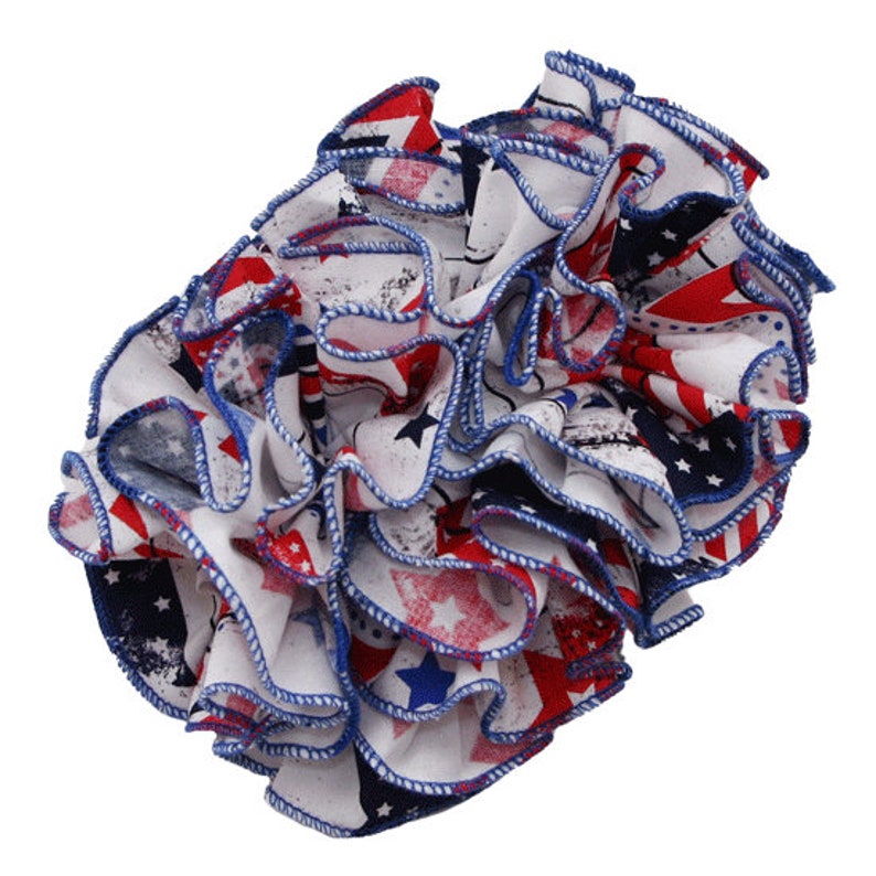patriotic Banana Clip Comb with Cotton material,Red,White,Blue Color American Flag Fabric Banana Hair Clip 4th of July Bow,Patriotic Bow