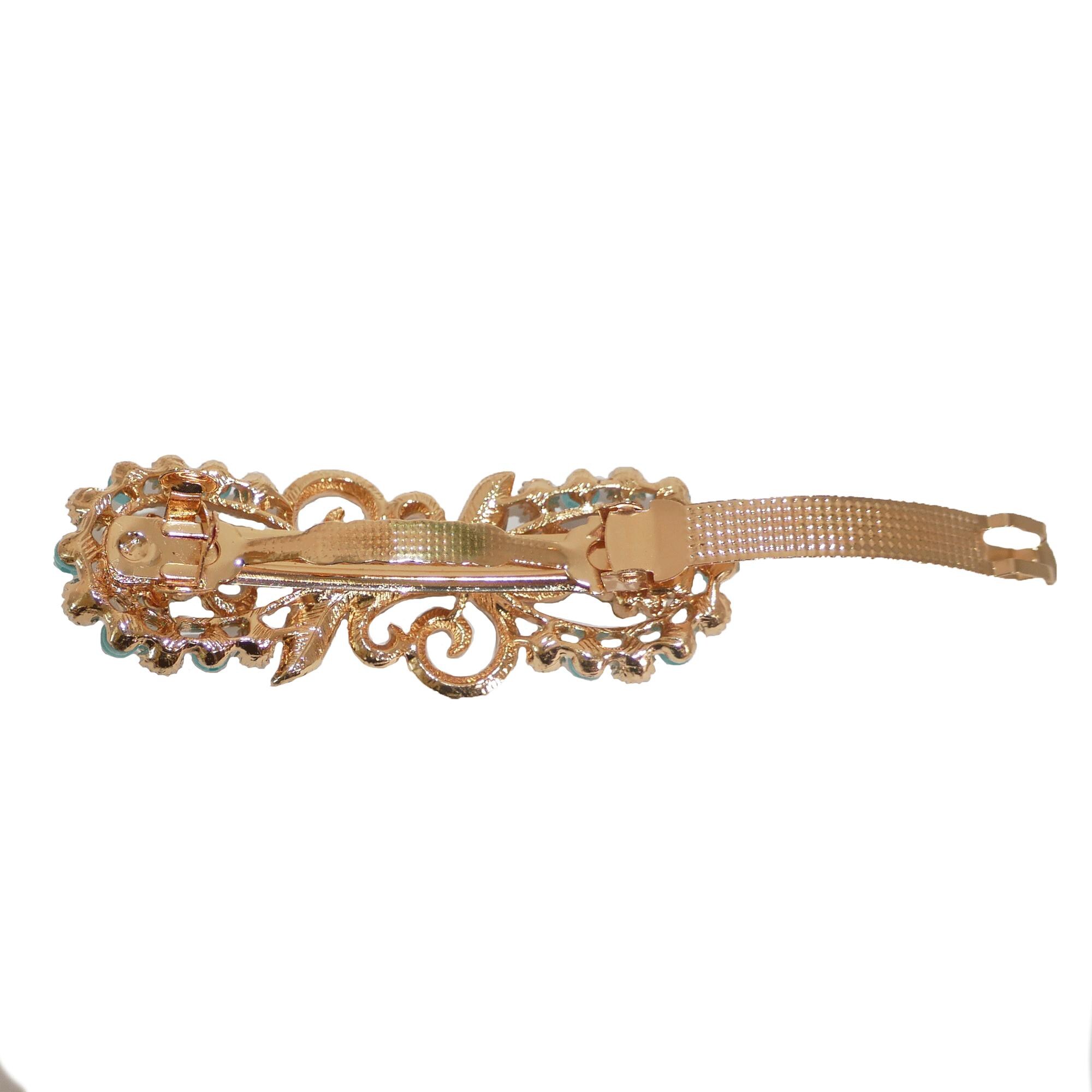 Barrette dangle Criss-cross wrap made with blue cats-eye il_fullxfull.7138859644_n12l.jpg main image 3