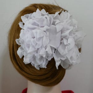 Chiffon Flower Hair Jaw Clip Bow: Handmade Hair Accessory