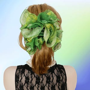 Jumbo Tie Dye Chiffon Bow Jaw Clip - 7&quot; Wide