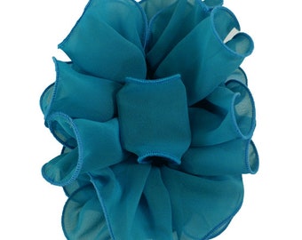 Kaakclip Bow middelgroot, chiffon stof strik op kaakhaarclip, clipboog, paardenstaartclipboog, knotclipboog. decoratieve haarklem, chiffon strik