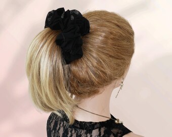 Extra Large Chiffon Scrunchie: Ponytail Holder, Handmade