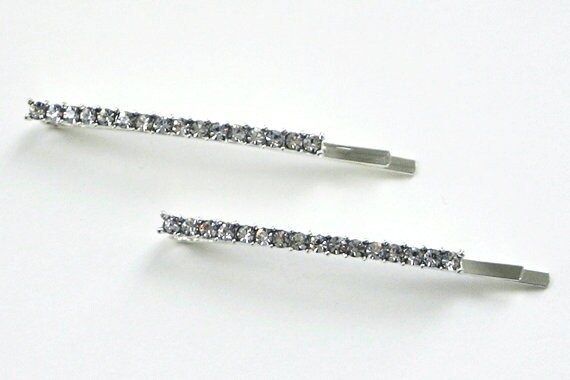 Small Size Bobby Pins Rhinestone Hair Pins Bobby Pins Pair Etsy