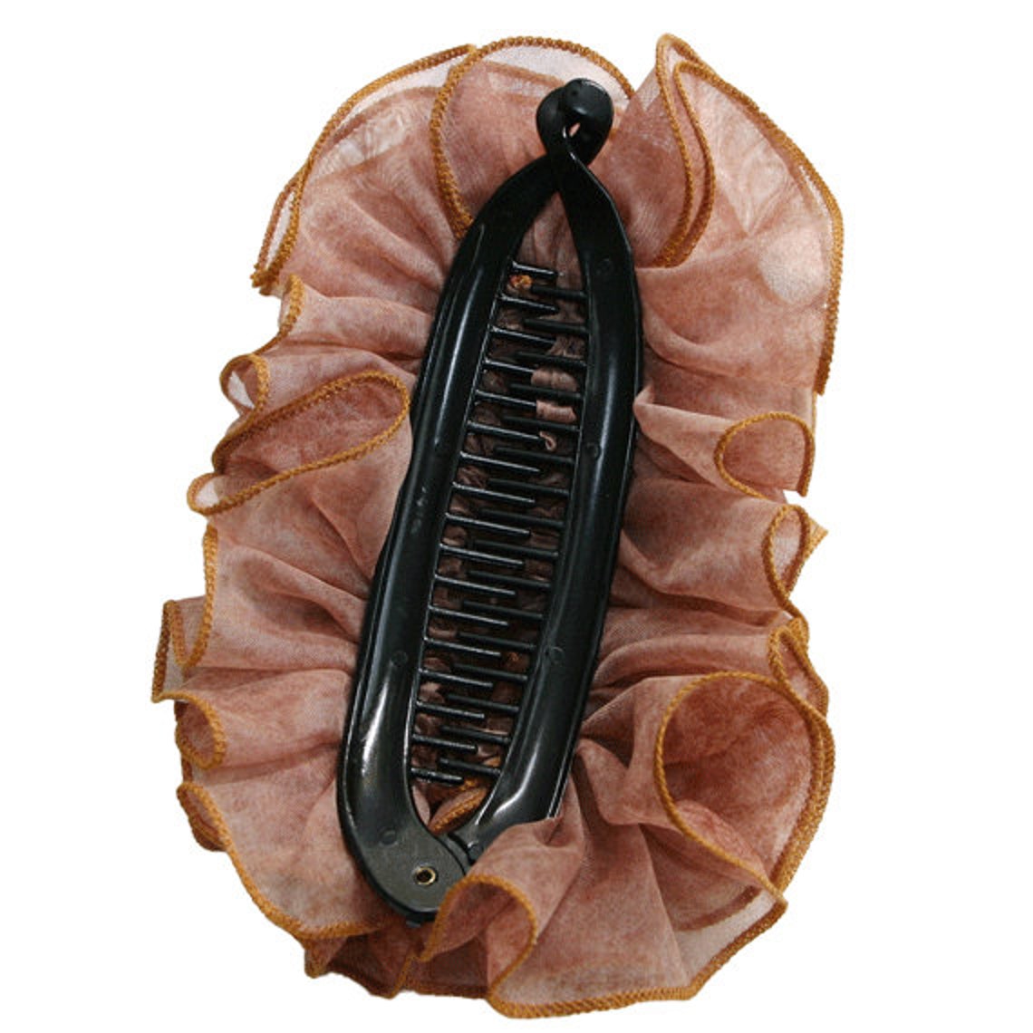 Barrette Banane Signée Pierre Simon – Ornée D’une Pierre, Occasion