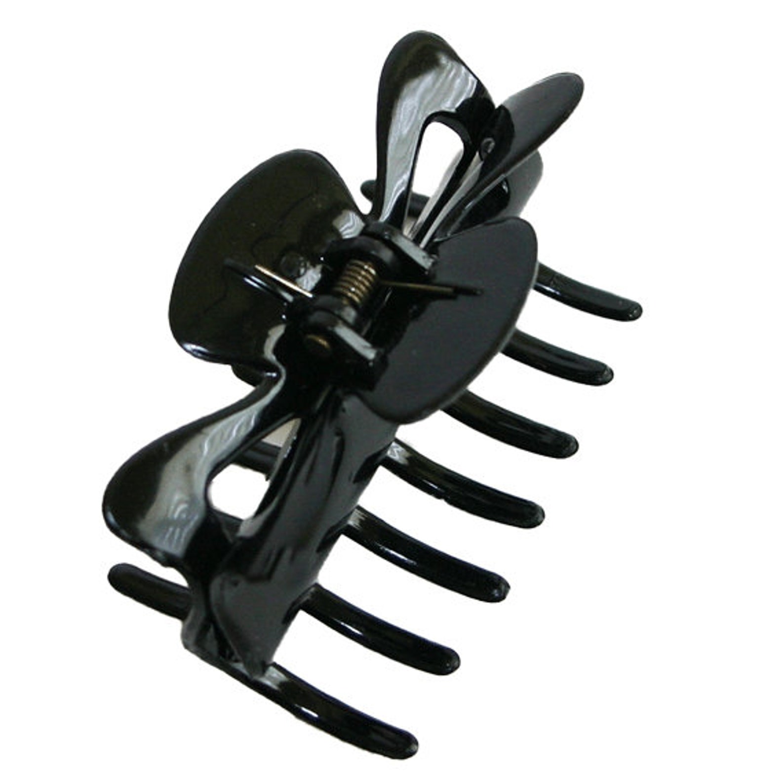 Medium Size Black Jaw Clip Interlock Teeth Jaw Clip Acrylic Etsy