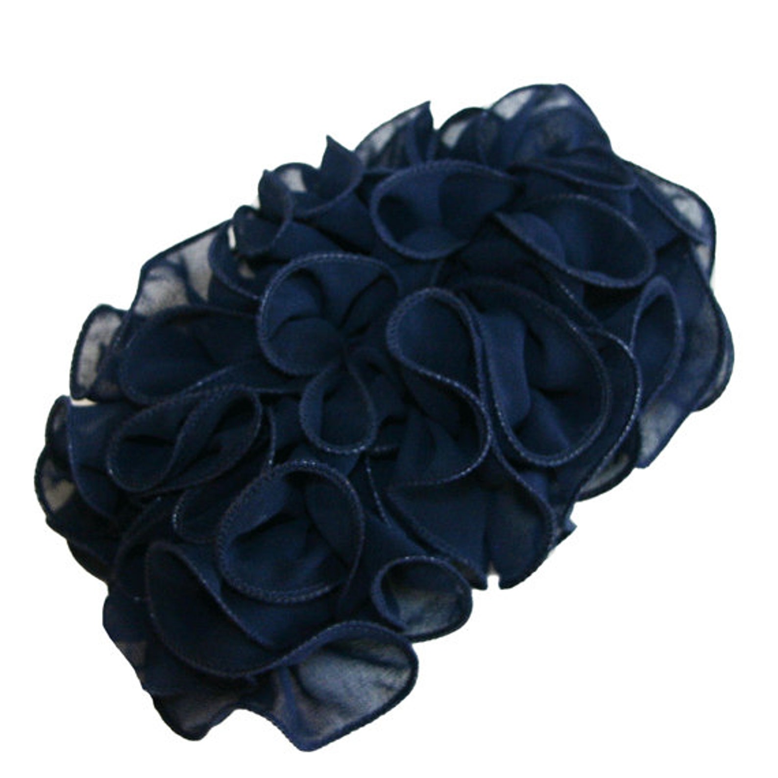 Banana Clip Comb With Sheer Material, Sheer Fabric Banana Hair Clip