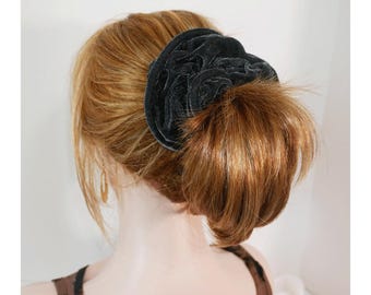 Large Velvet Scrunchie: Handmade Ponytail Holder