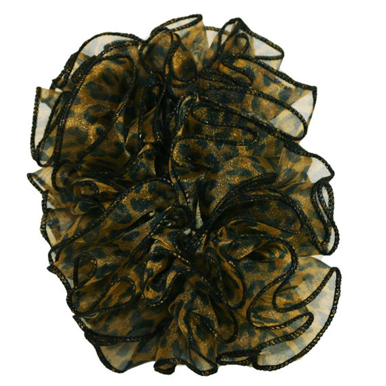 Organza Banana Clip Comb In Animal Print Organza Fabric Etsy
