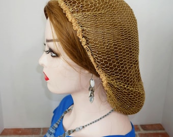 Metallic gouden haarnetsjaal, elegante renaissancestijl