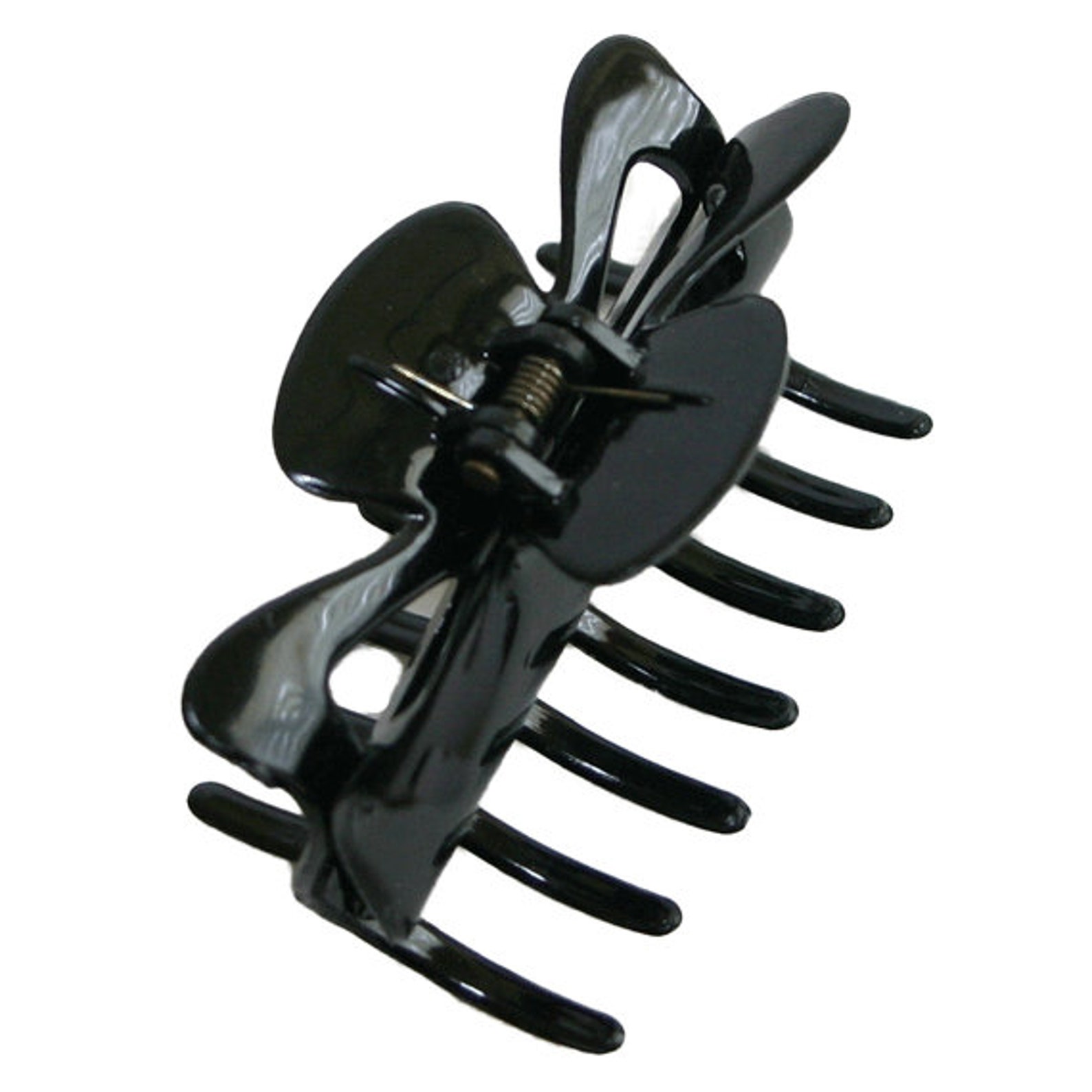 Medium Size Black Jaw Clip Interlock Teeth Jaw Clip Acrylic Etsy