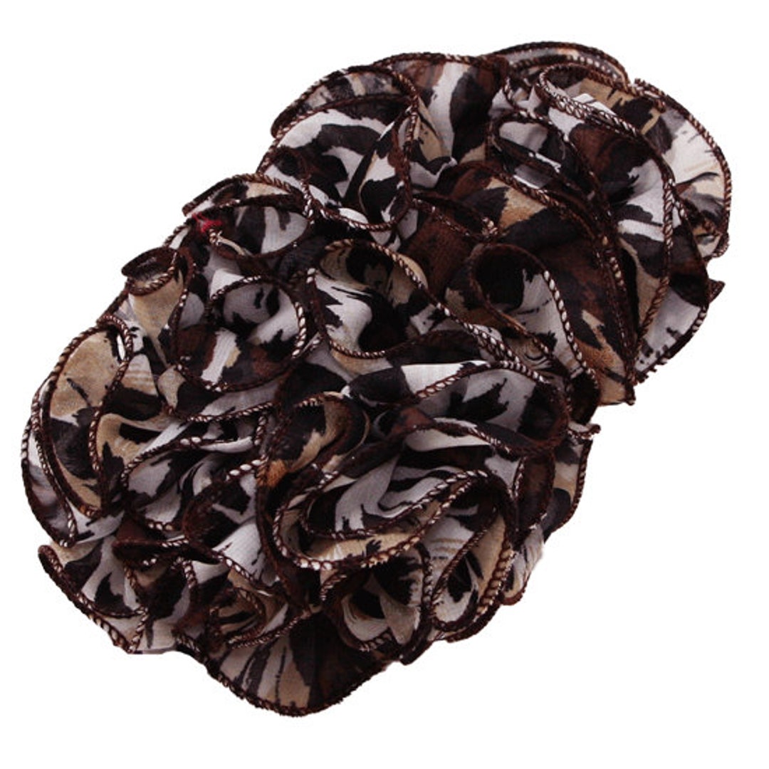 Banana Clip Comb Animal Print Material, Fabric Banana Hair Clip Bow