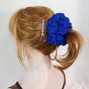 Extra Large Lame Scrunchie: Shiny Hair Tie for Ponytail or Bun