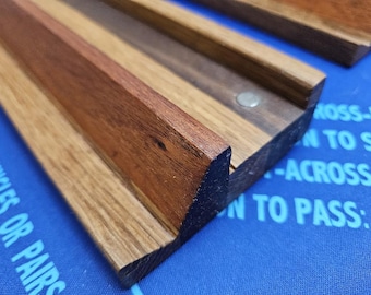 Mahjong Racks: African Mahogany, Walnut, Post Oak Wood Set