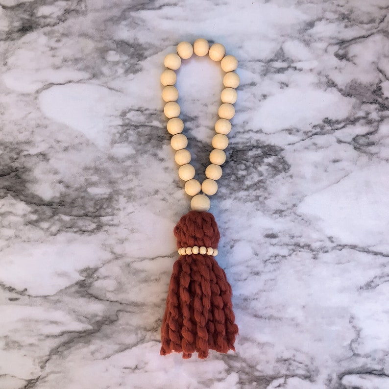 Wooden Bead Tassels Tassel Home Decor Farmhouse Door Tassel Etsy