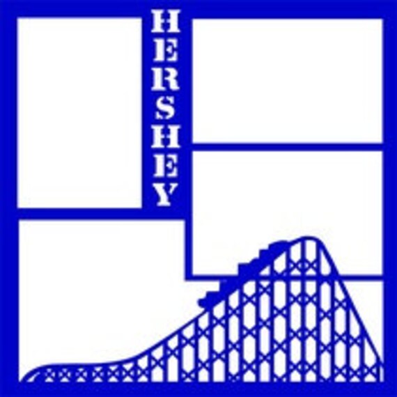 Items similar to Hershey, PA Roller Coaster Scrapbook Laser Overlay on Etsy