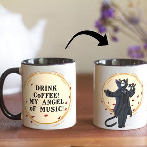 The Phantom of the Opera Cat Mug  - Theater Gift- Literary Tea Cup for Musical Fans