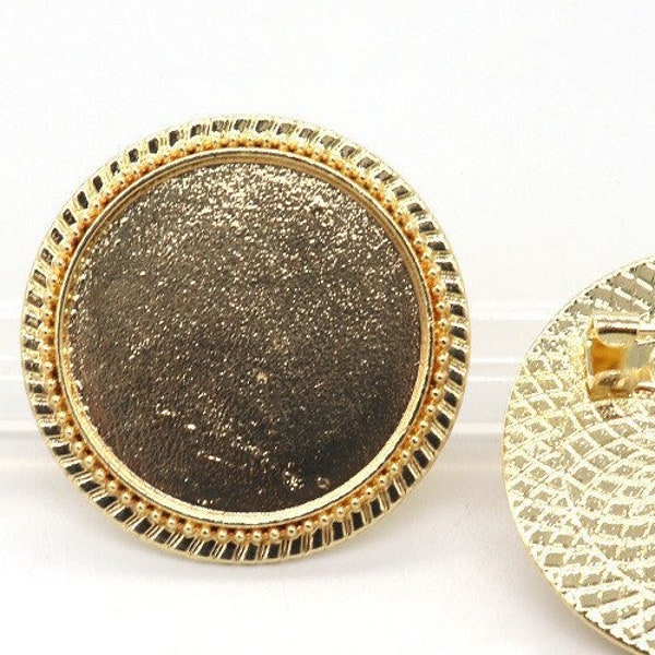 Dark Silver tone/Light Gold/Rose Gold Handmade Ancient Classic Brooch/Pin/Breast Pin,Round Base Setting Tray Bezel,Fit 25mm Cabochon/Cameo