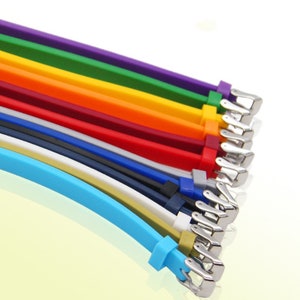 18 Colors Multicolor 10mm Wide Thick Adjustable Blank Silicone Bracelet, DIY Accessory Jewelry Making,For Slider Beading and Charm