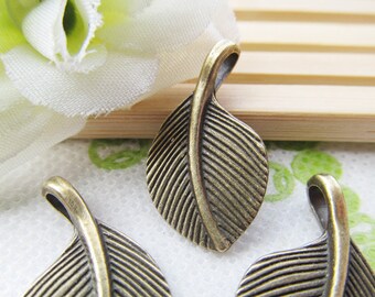 15.85mmx27.80mm Antique silver tone/Antique bronze  Cute Filigree Leaf Pendant Charm/Finding,DIY Accessory Jewellry Making
