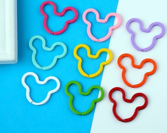 Large Heavy Good quality 10 Colors Two Circle Key Chain Ring Connector Pendant Charm Finding,DIY Accessory Jewelry Making