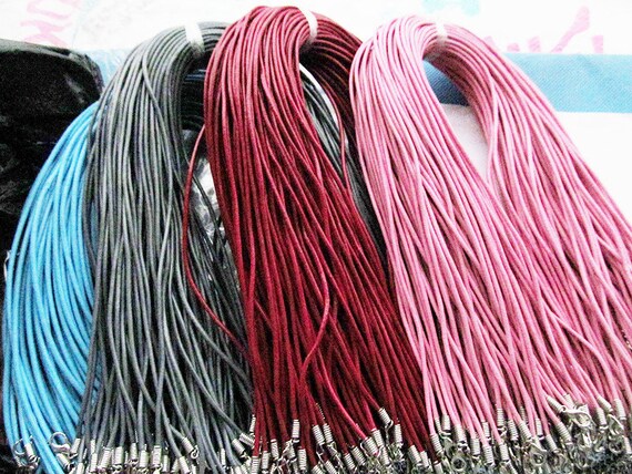 Cordino Nero Per Collane Fai Da Te 18 Pollici (2 Mm) Con Chiusura A Aragosta 🇺🇸 Spedizione USA