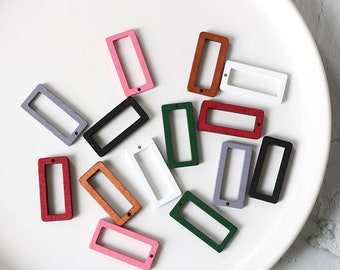 15mmx30mm Colorful Rectangle Earring Pendant Charm Finding,DIY Accessory Jewelry Making