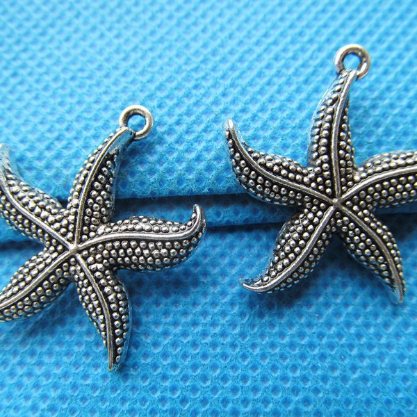 23mm Antique Silver tone/Antique Bronze Starfish Pendant Charm/Finding,for Bracelet,DIY Jewelry Accessory