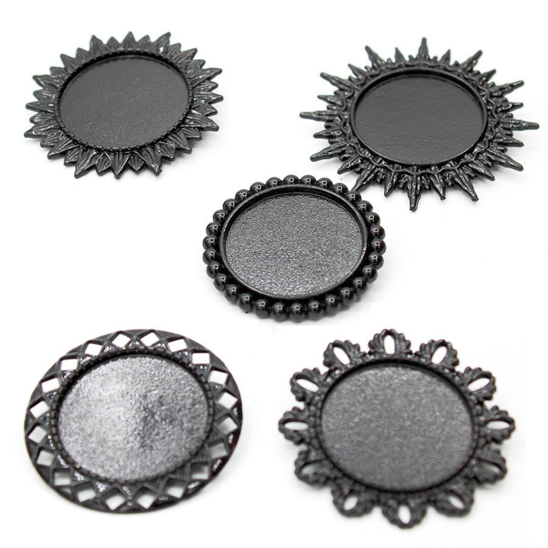 Black Handmade Hollow Fashion Brooch/pin/breast Pin,base Setting Tray ...