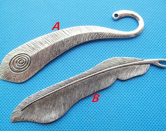 Antique Silver tone/Antique Bronze d’empreintes digitales /Feather peignes & bâtons/Kanzashi/Bookmark pendentif breloque/conclusion, accessoires de bijoux bricolage