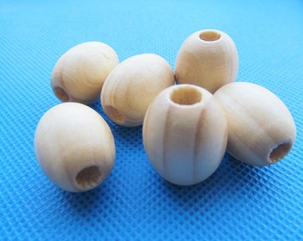 20.92mmx17.18mm Unfinished Oval Ball Natural Wood Spacer Beads Charm Finding,DIY Accessory Jewellry Making