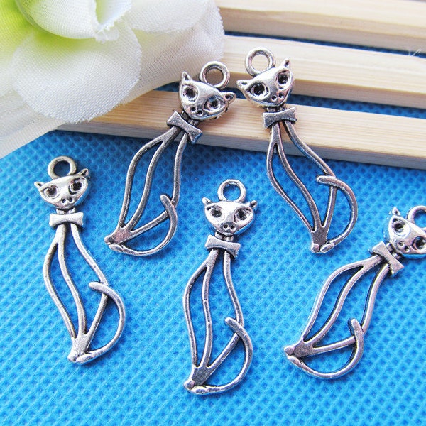 11mmx33.80mm Antique Silver tone/Antique Bronze Delicated Cute Garfield Cat Connector Pendant  Charm/Finding,DIY Jewellery Making Accessory